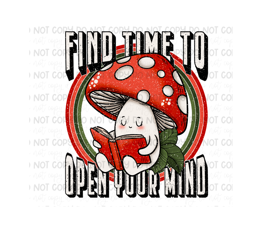 Red Mushroom-Ready to Press Transfer