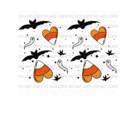 Candy Corn ghost SLEEVES-Ready to Press Transfer