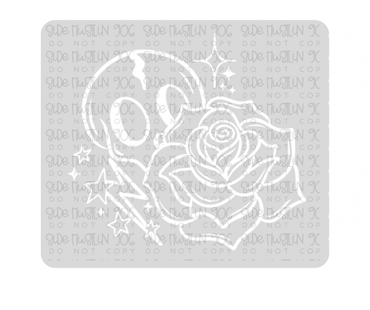 Tattoos and Concerts skull/floral White-Ready to Press Transfer