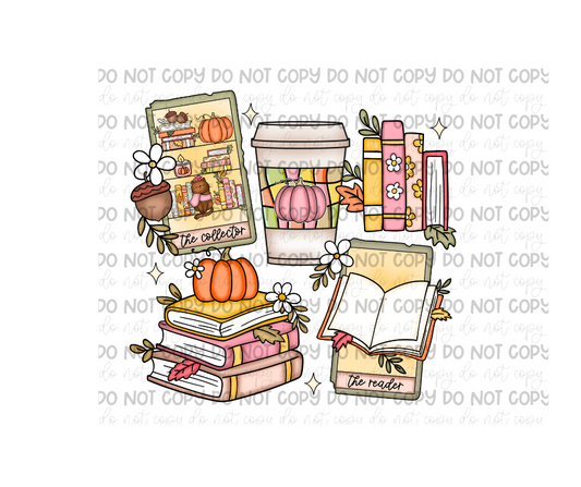 Fall Bookish Tarot-Ready to Press Transfer