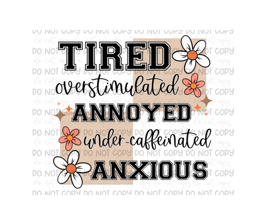 Tired Floral-Ready to Press Transfer