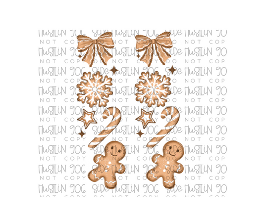 Gingerbread Collage sleeve-Ready to Press Transfer