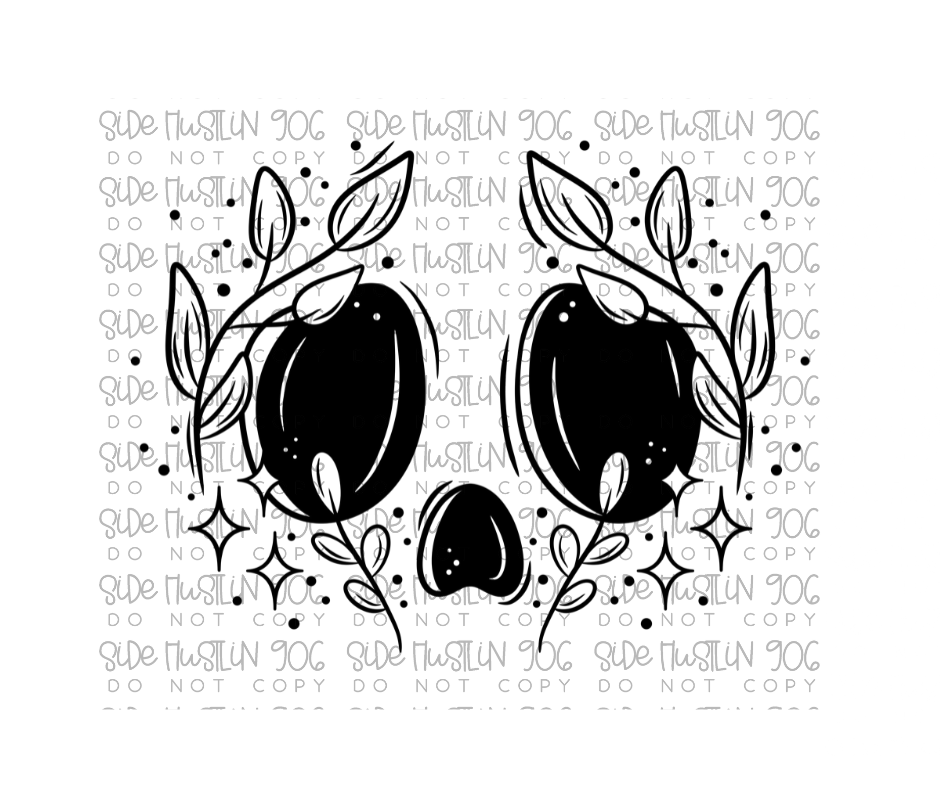 Greenery Skellie-Ready to Press Transfer