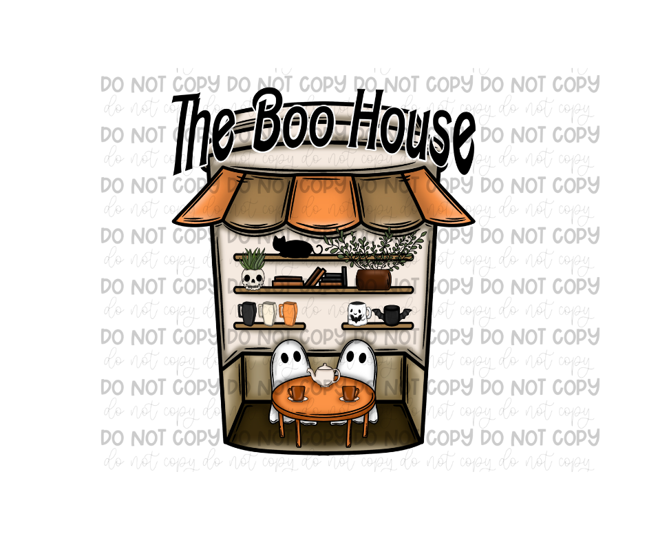 The Boo House black-Ready to Press Transfer