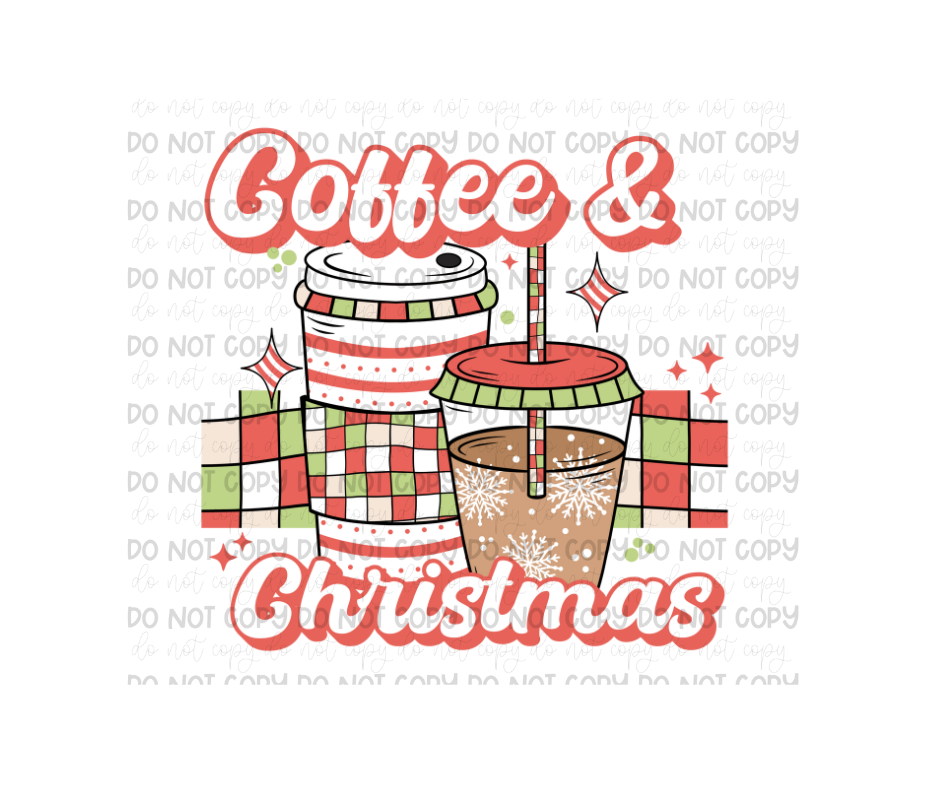 Coffee & Christmas-Ready to Press Transfer