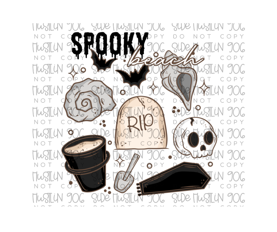 Spooky Beach-Ready to Press Transfer