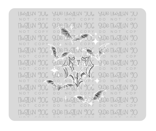Bats and Heart Web white-Ready to Press Transfer