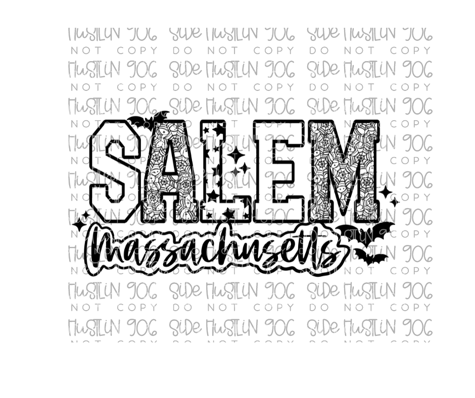 Salem Massachusetts Single Color-Ready to Press Transfer