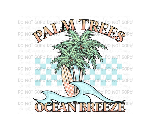 Palm Trees Ocean Breeze-Ready to Press Transfer