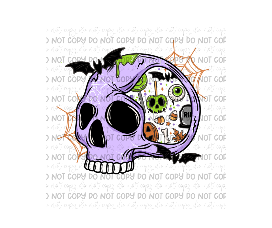 Halloween Skull-Ready to Press Transfer