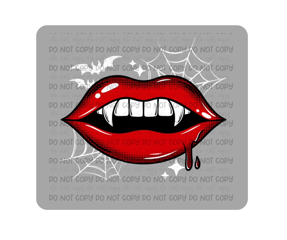 Vampire Lips white-Ready to Press Transfer