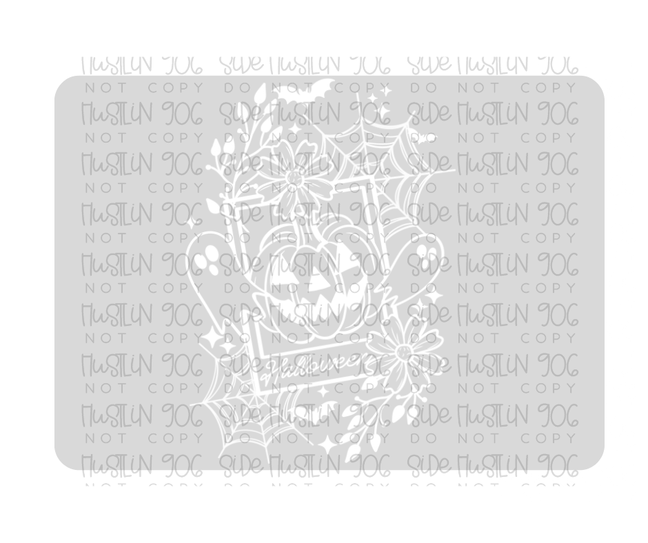 Halloween Card Single Color White-Ready to Press Transfer