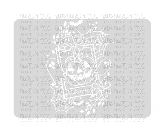 Halloween Card Single Color White-Ready to Press Transfer