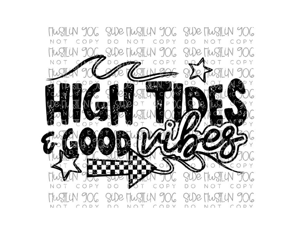 High Tides Single Color-Ready to Press Transfer