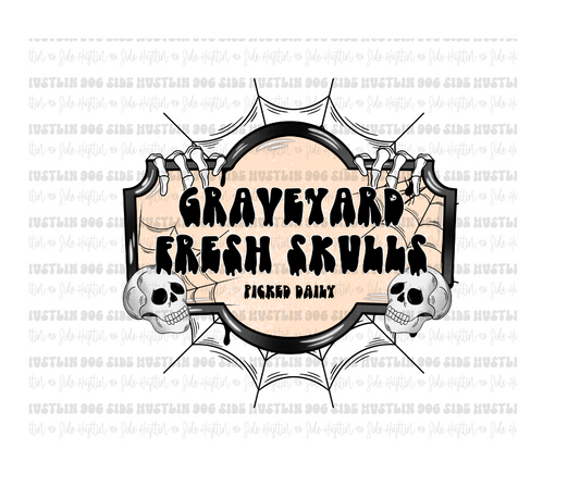 Graveyard fresh Skulls-Ready to Press Transfer