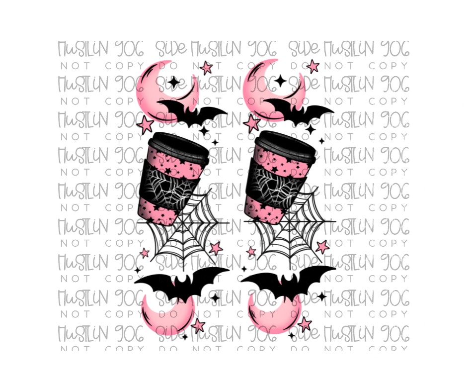 Coffee Bat Sleeves-Ready to Press Transfer