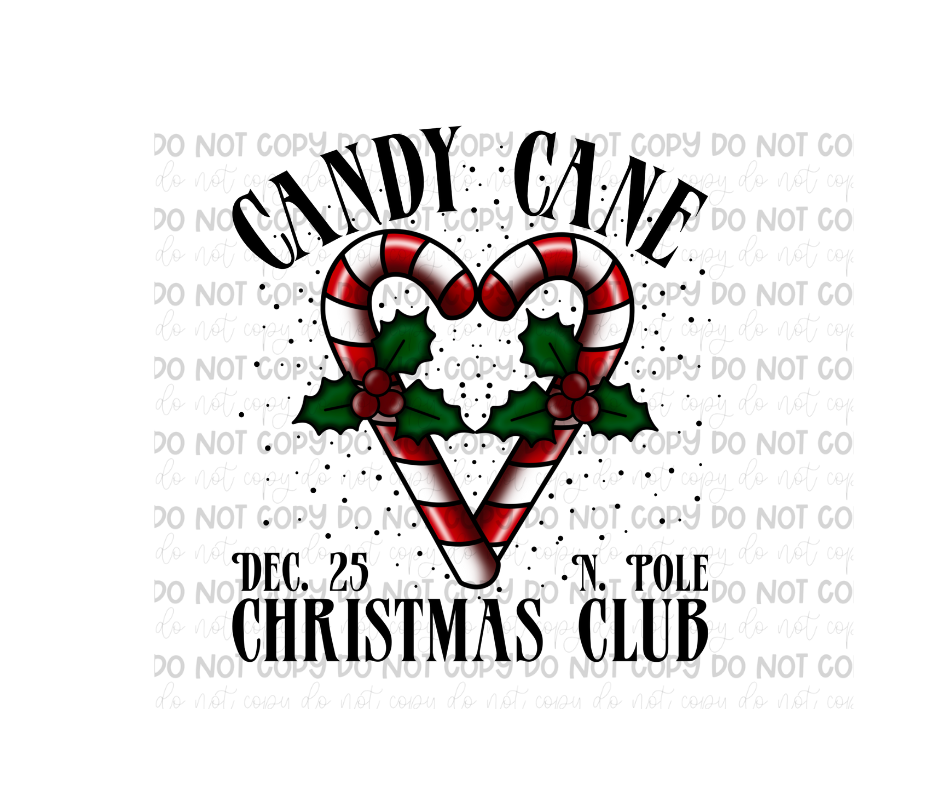 Candy Cane-Ready to Press Transfer