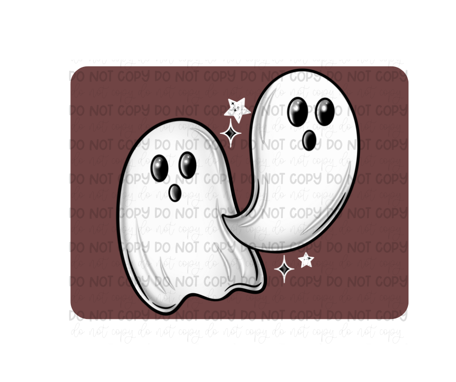 Ghosties white stars-Ready to Press Transfer