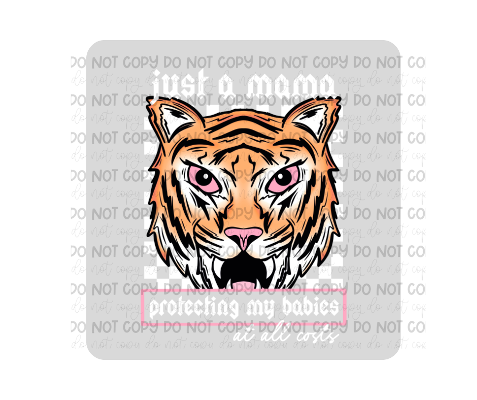 Mama Tiger white-Ready to Press Transfer