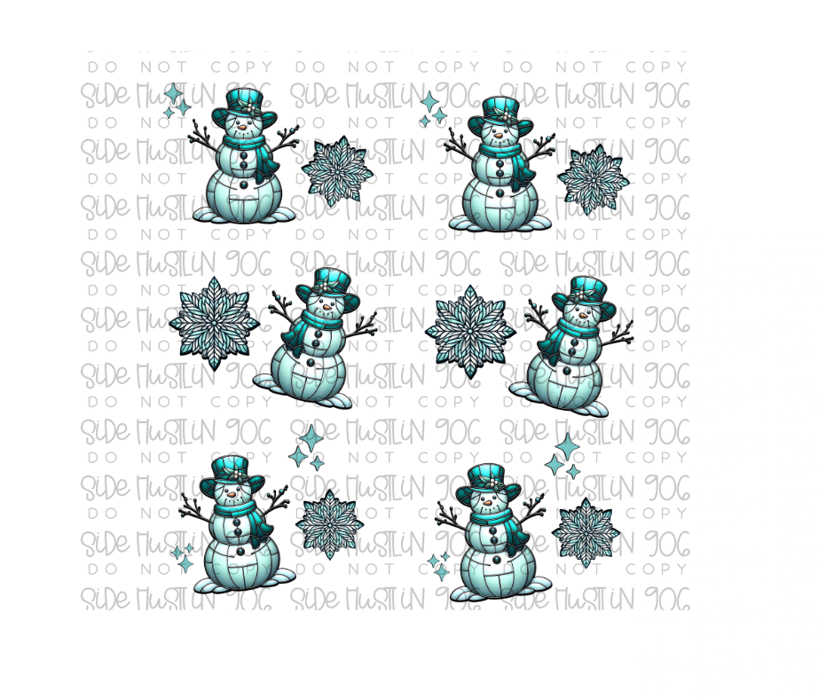 Let it Snow stained glass Sleeves-Ready to Press Transfer