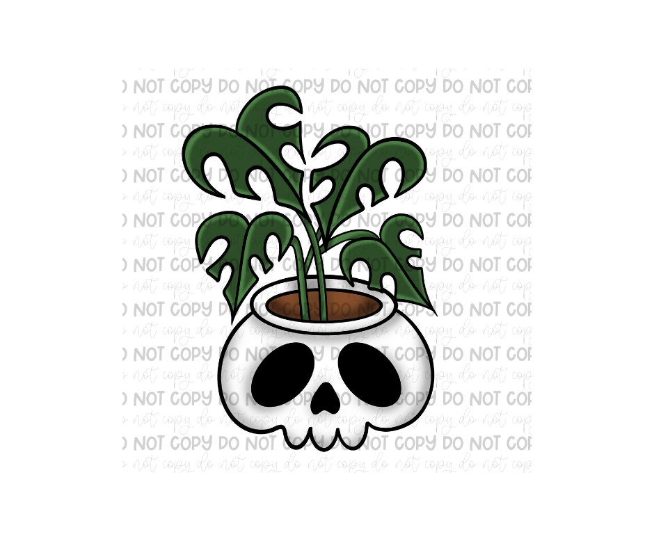 Skull Plant-Ready to Press Transfer