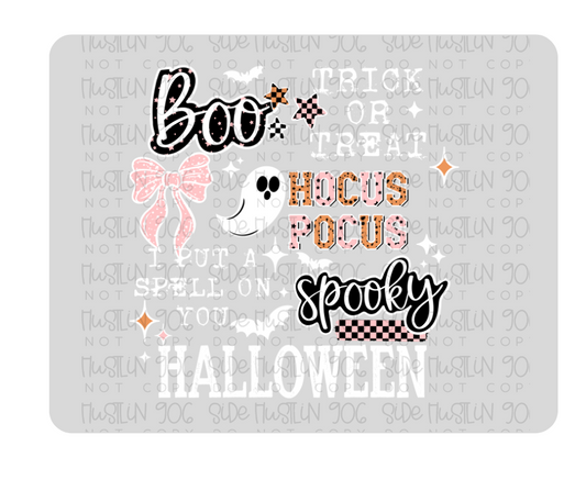 Spooky Quotes White Words-Ready to Press Transfer