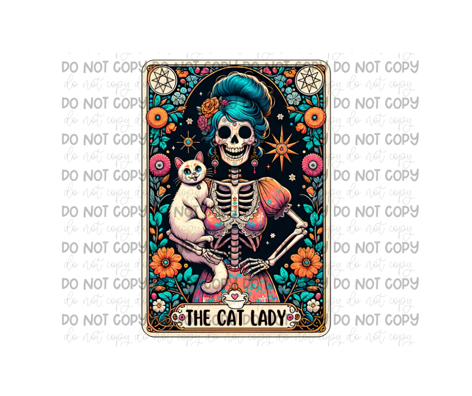 The Cat Lady card-Ready to Press Transfer