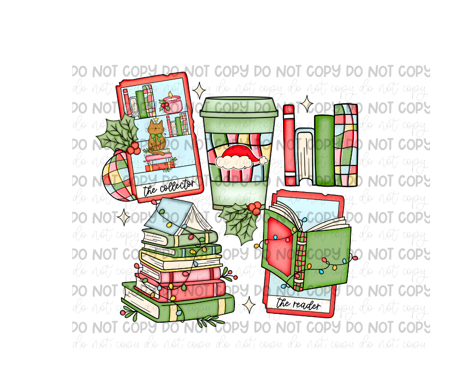 Christmas Bookish Tarot-Ready to Press Transfer