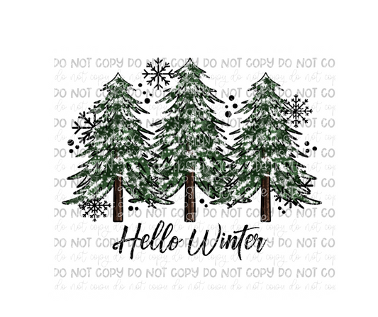 Hello Winter-Ready to Press Transfer