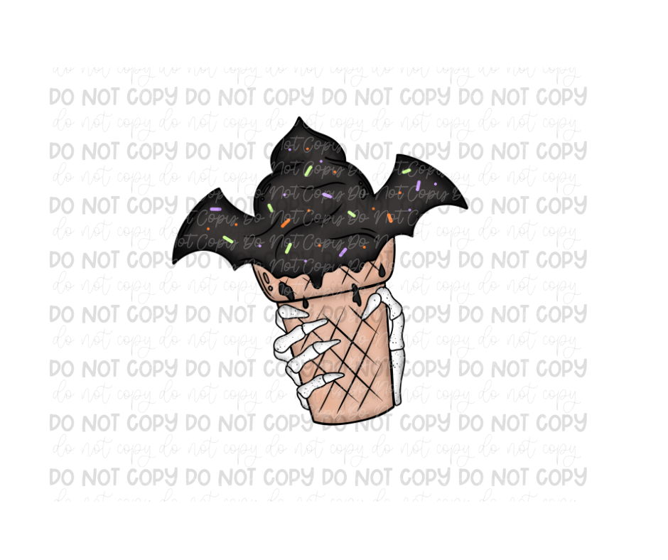 Ice cream Bat Cone-Ready to Press Transfer