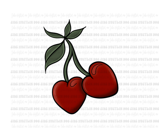 Cherry Hearts-Ready to Press Transfer