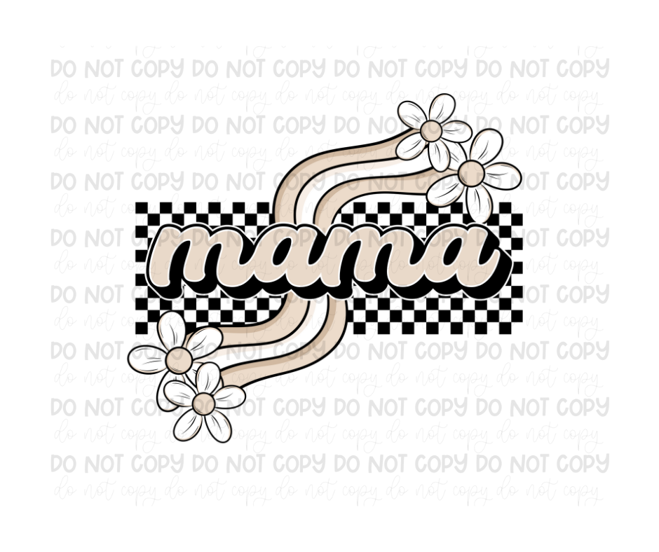 Retro Mama Wave-Ready to Press Transfer