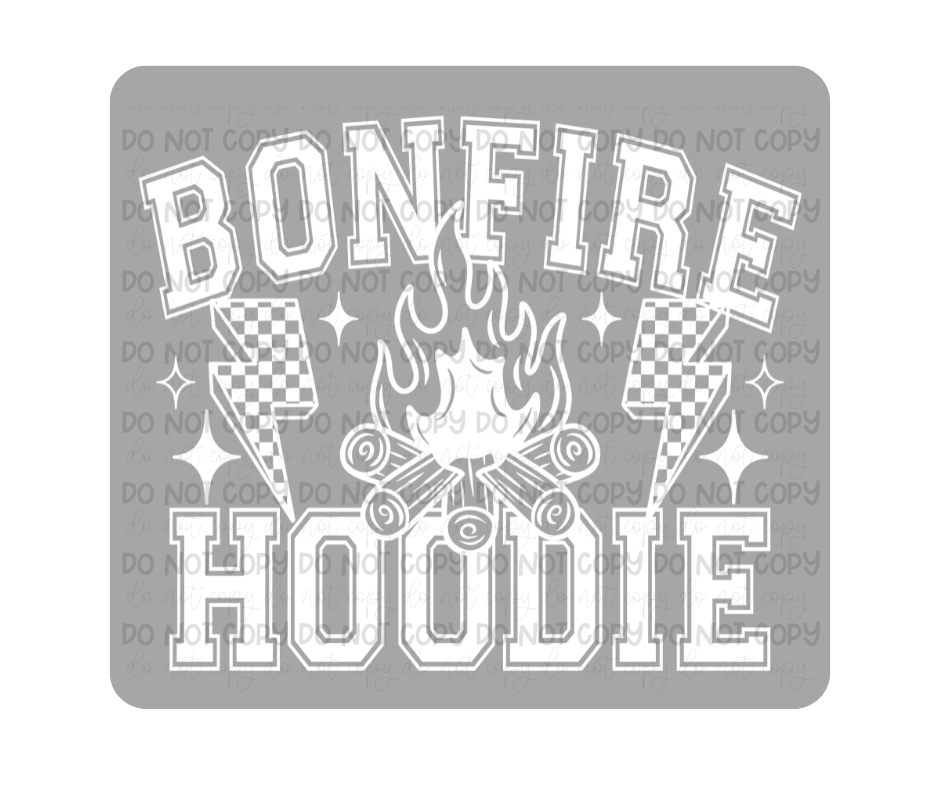 Bonfire Hoodie white-Ready to Press Transfer