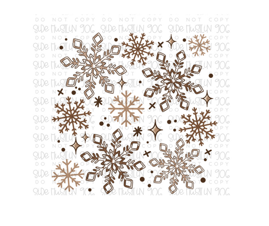 Neutral Snowflakes-Ready to Press Transfer