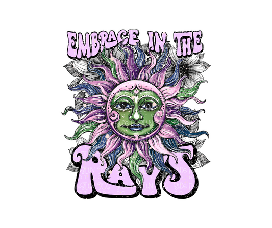 Embrace in the Rays-Ready to Press Transfer