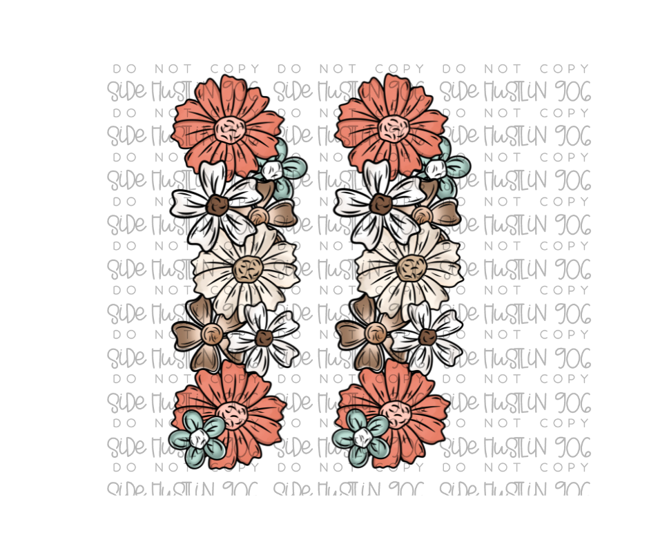 Floral Names Sleeves-Ready to Press Transfer