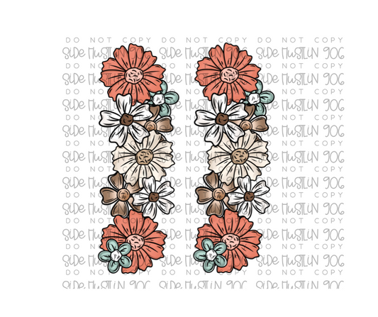 Floral Names Sleeves-Ready to Press Transfer