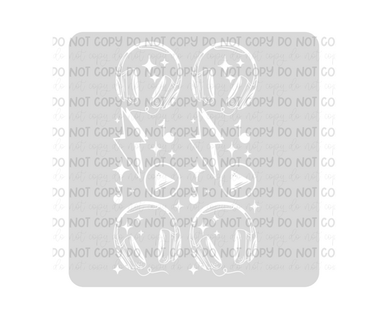 Lost in my Playlist white Sleeves-Ready to Press Transfer