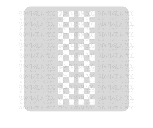 Checker white Sleeves-Ready to Press Transfer