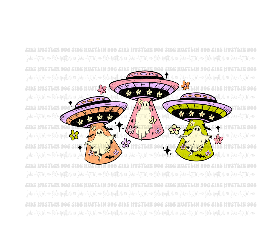 UFO Ghosties-Ready to Press Transfer