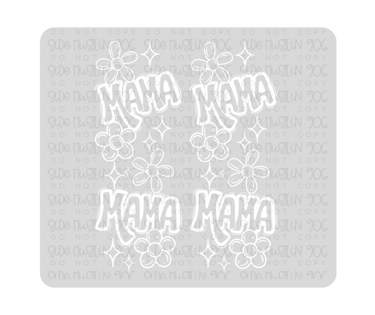 Mama single color white Sleeves-Ready to Press Transfer
