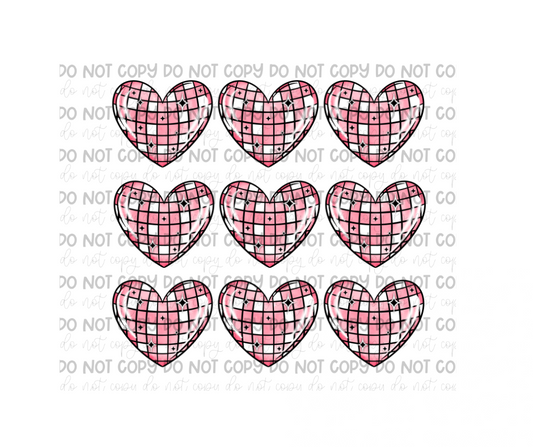 Disco Hearts-Ready to Press Transfer
