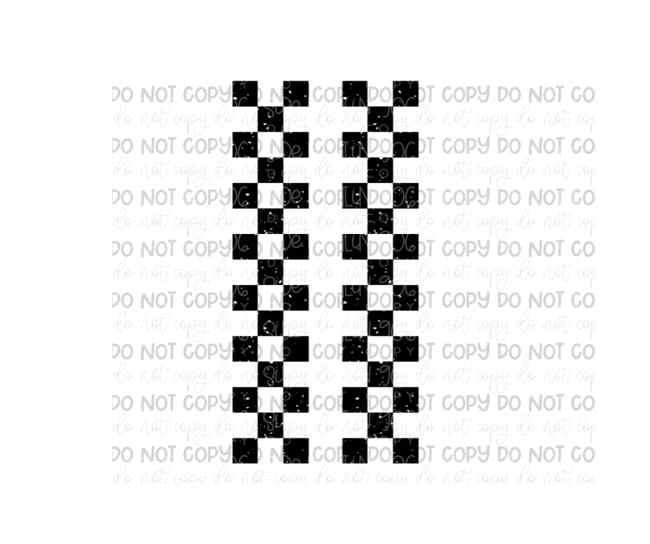 Checker black Sleeves-Ready to Press Transfer