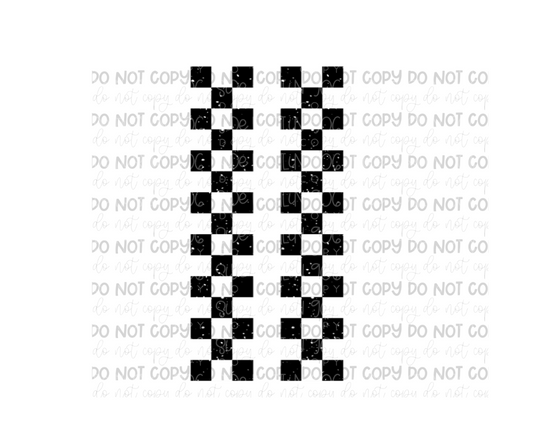 Checker black Sleeves-Ready to Press Transfer