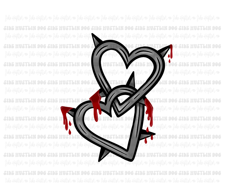 Barbed Hearts-Ready to Press Transfer