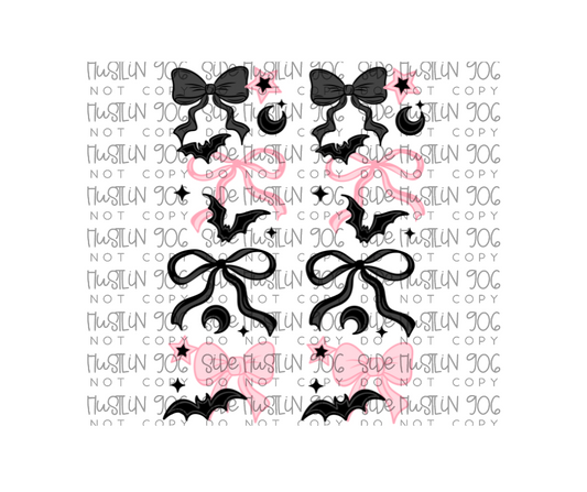 Girl Bats and Bows Sleeve-Ready to Press Transfer
