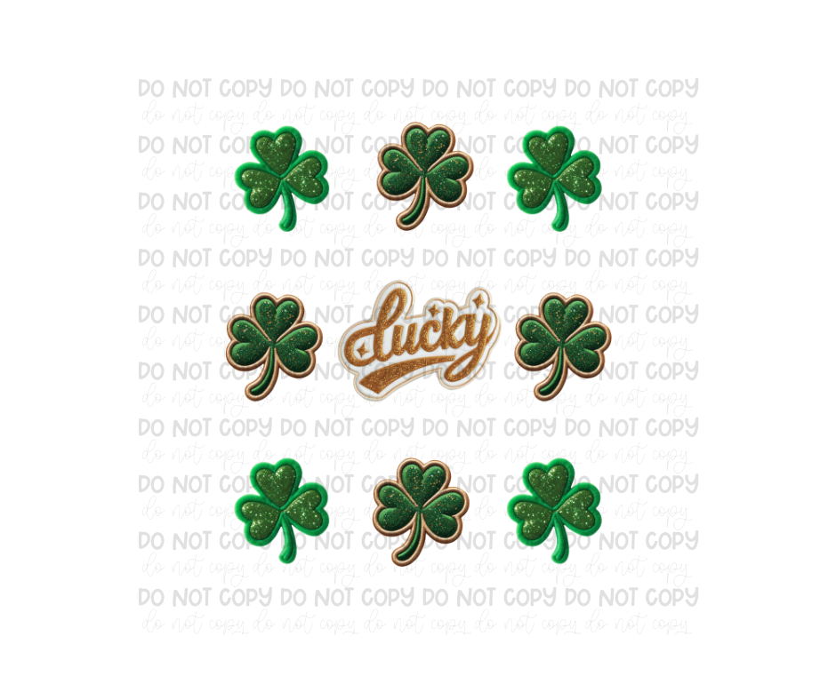 Lucky shamrocks-Ready to Press Transfer