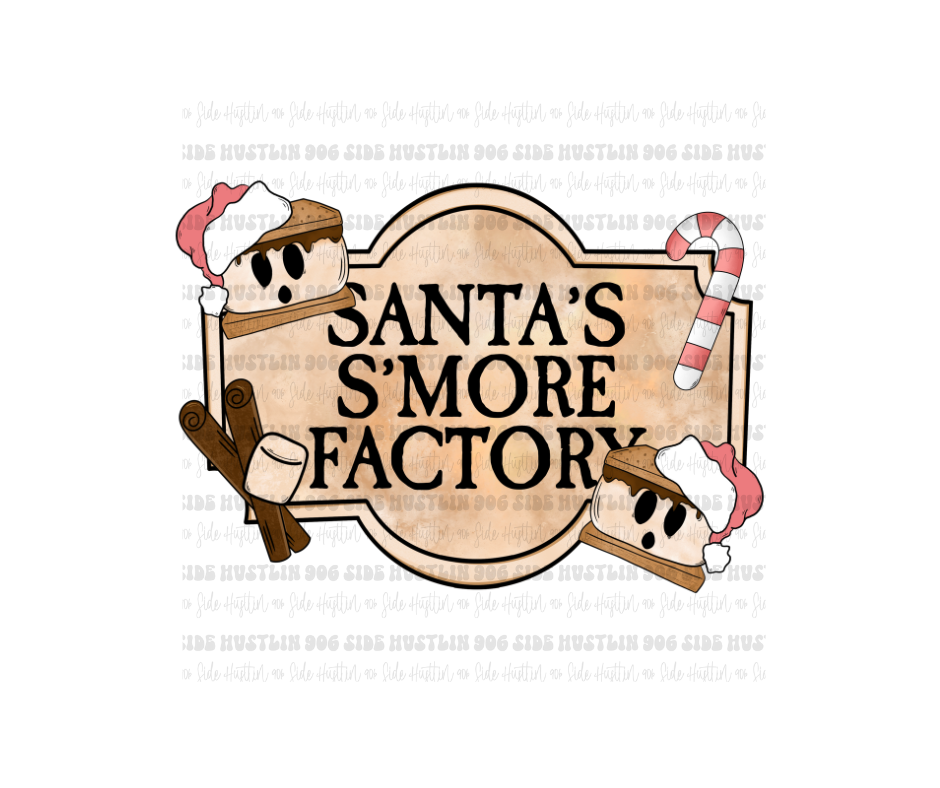 Santa's S'more Factory-Ready to Press Transfer