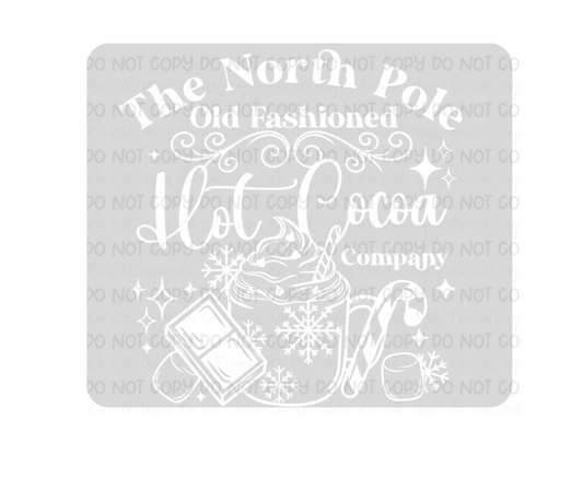 North Pole Hot Cocoa color white-Ready to Press Transfer