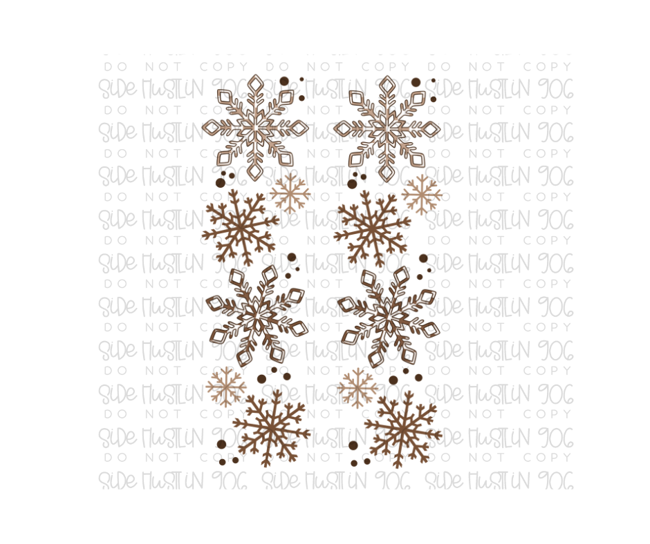 Neutral Snowflake Sleeves-Ready to Press Transfer